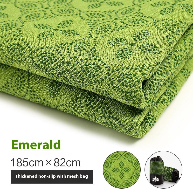 Yoga Mat Towel Non-slip Particles Sweat-absorbent Thick