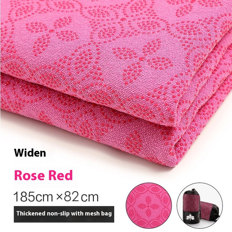 Yoga Mat Towel Non-slip Particles Sweat-absorbent Thick